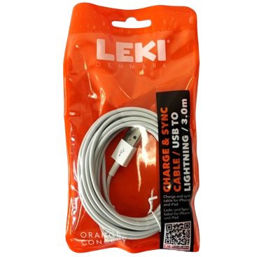 Leki – USB-A til Lightning Kabel (3 m.)