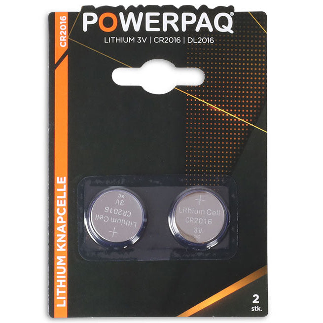 PowerPaq – Batteri CR2016 (2-pak)