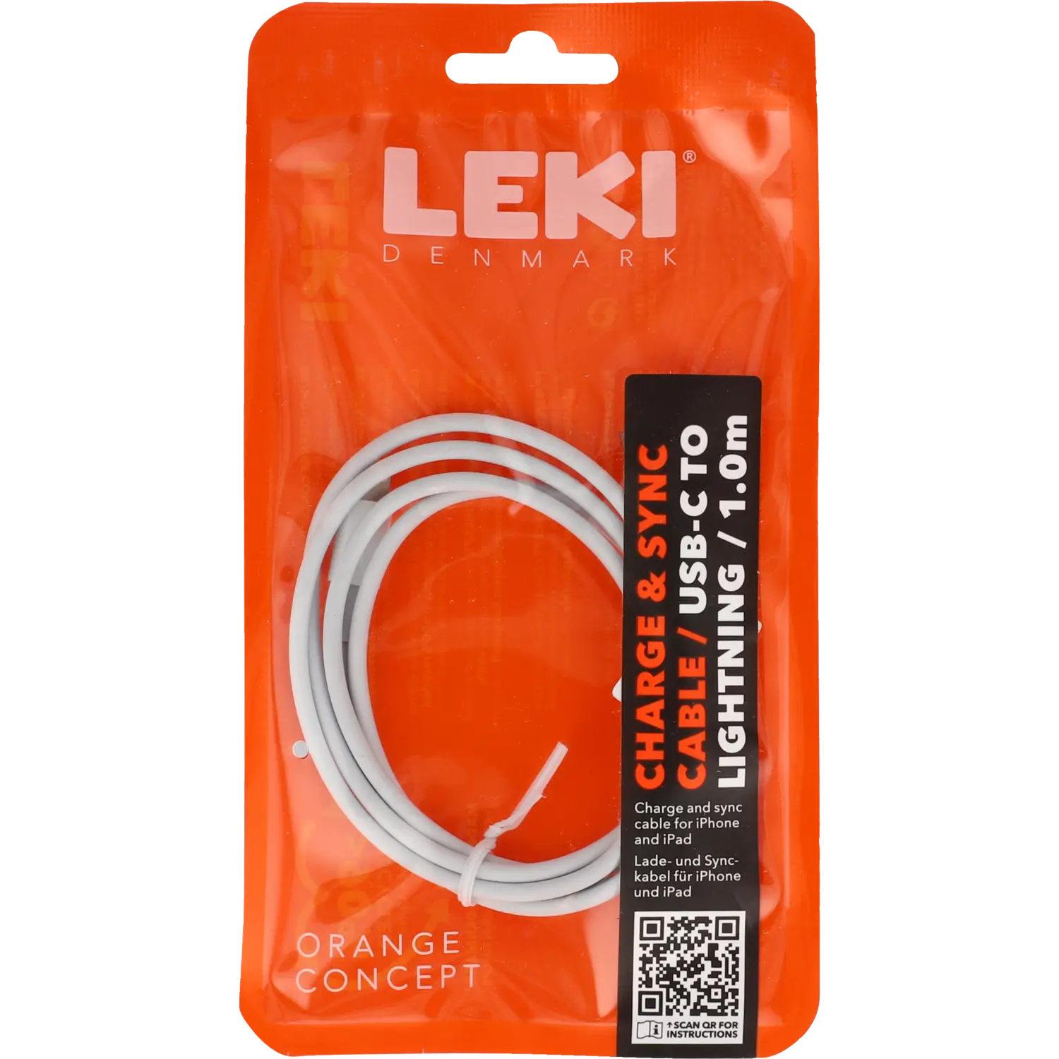 Leki – USB-C til Lightning Kabel (1 m.)