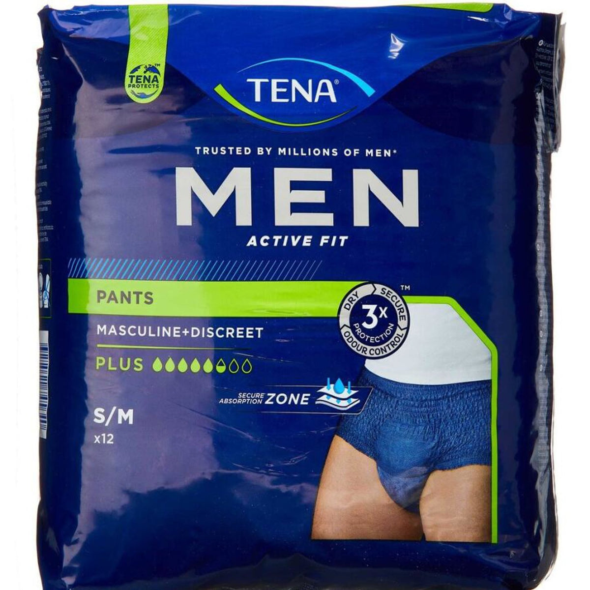 Tena – Men Active Fit Pants S/M (12-pak)