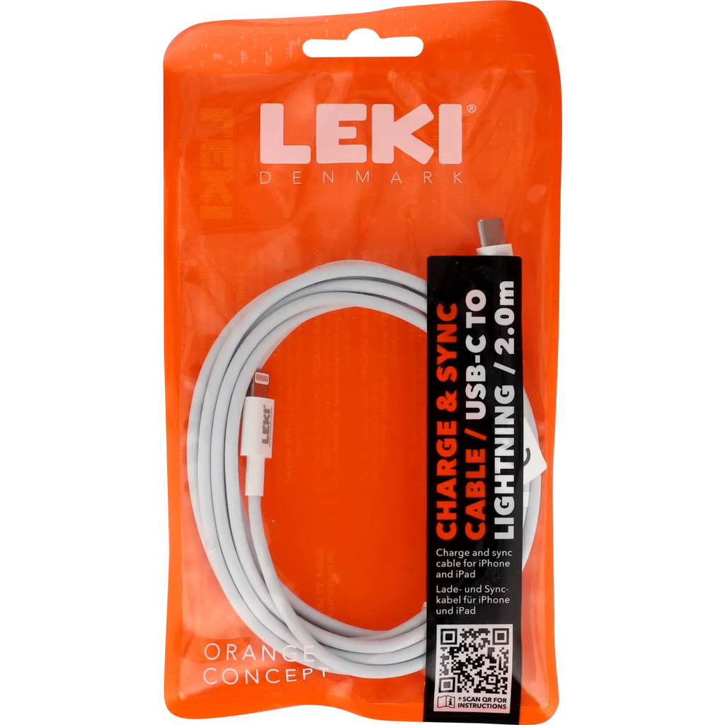 Leki – USB-C til Lightning Kabel (2 m.)