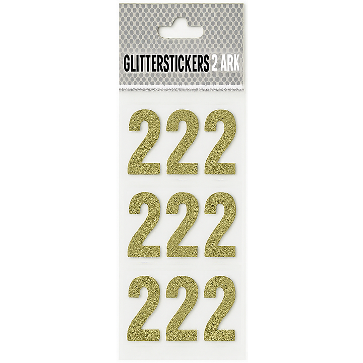 Glitterstickers (18-pak) (flere varianter)