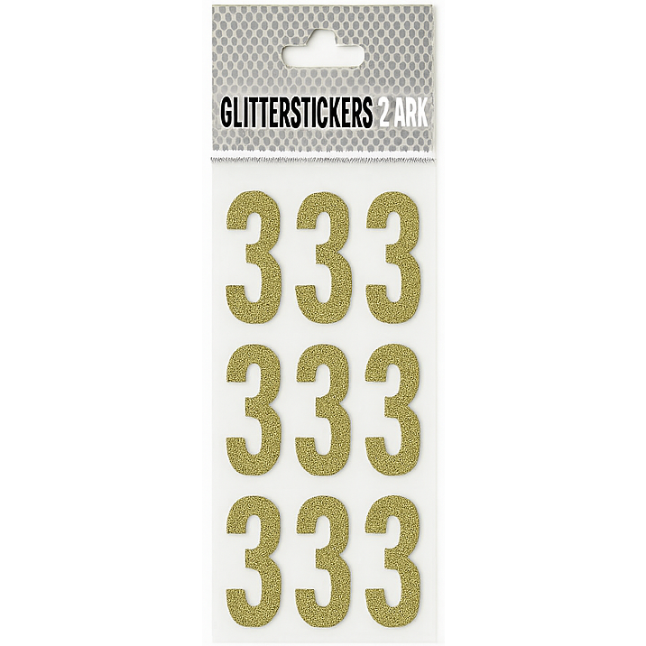 Glitterstickers (18-pak) (flere varianter)