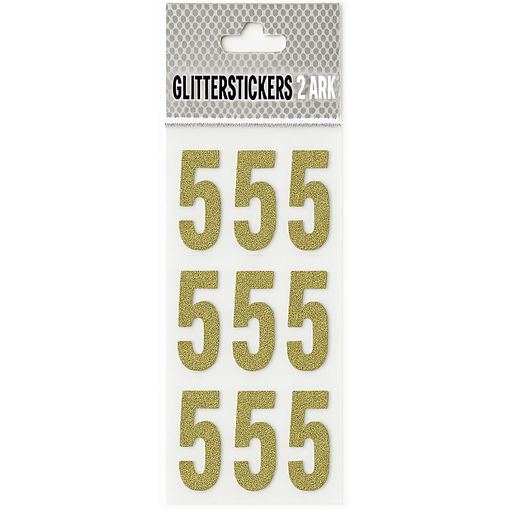 Glitterstickers (18-pak) (flere varianter)