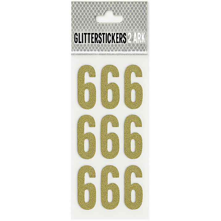 Glitterstickers (18-pak) (flere varianter)