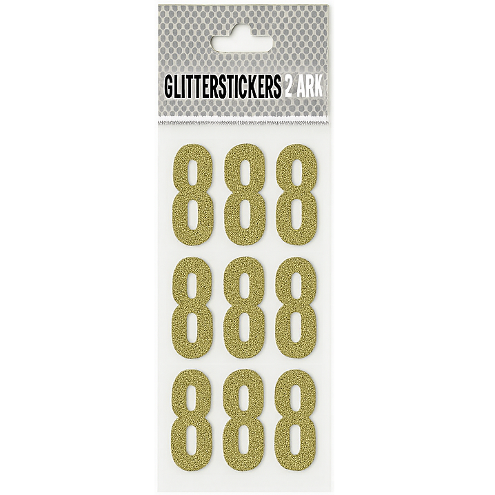 Glitterstickers (18-pak) (flere varianter)