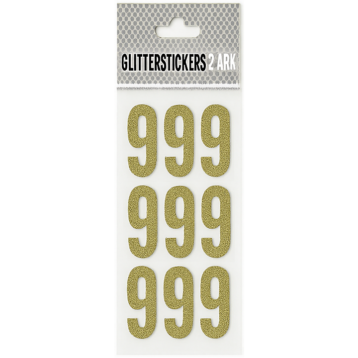 Glitterstickers (18-pak) (flere varianter)