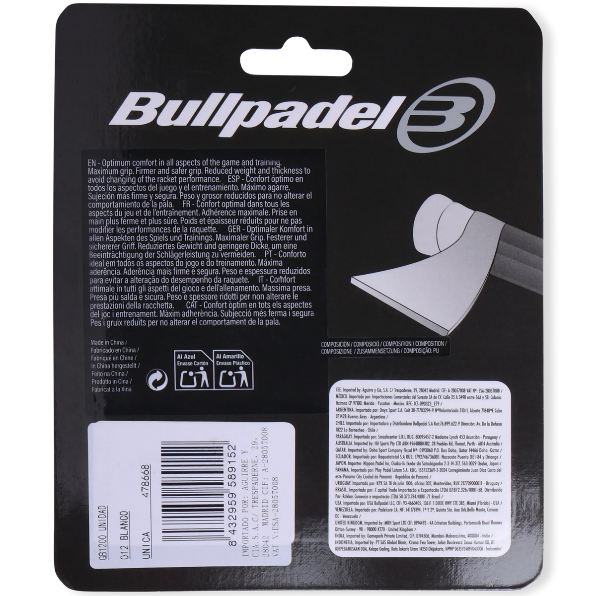 Bullpadel – GB-1200 Comfort (3-pak)